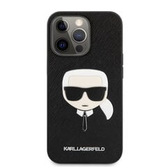 KLHCP13LSAKHBK Karl Lagerfeld PU Saffiano Karl Head Case for iPhone 13 Pro Black цена и информация | Чехлы для телефонов | pigu.lt