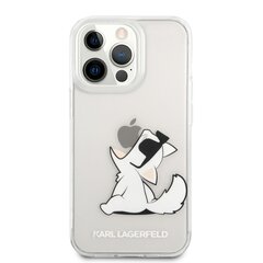 Karl Lagerfeld PC/TPU Choupette Eat Case, skirtas iPhone 13 Pro, skaidrus kaina ir informacija | Telefono dėklai | pigu.lt