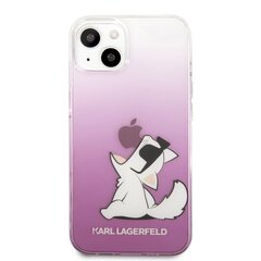 Чехол для телефона KLHCP13SCFNRCPI Karl Lagerfeld PC/TPU Choupette Eat Case for iPhone 13 mini, розовый цена и информация | Чехлы для телефонов | pigu.lt