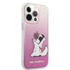 Karl Lagerfeld PC/TPU Choupette Eat Case, skirtas iPhone 13 Pro, rožinis kaina ir informacija | Telefono dėklai | pigu.lt