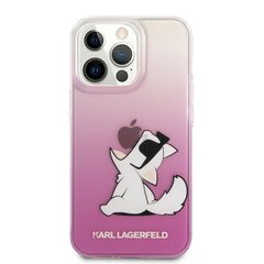 Чехол для телефона KLHCP13LCFNRCPI Karl Lagerfeld PC/TPU Choupette Eat Case for iPhone 13 Pro, розовый цена и информация | Чехлы для телефонов | pigu.lt