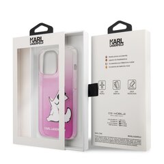 Karl Lagerfeld PC/TPU Choupette Eat Case, skirtas iPhone 13 Pro Max, rožinis kaina ir informacija | Telefono dėklai | pigu.lt