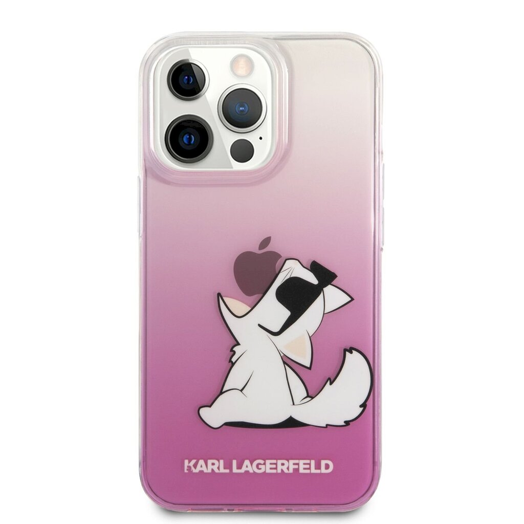 Чехол для телефона KLHCP13XCFNRCPI Karl Lagerfeld PC/TPU Choupette Eat Case  for iPhone 13 Pro Max, розовый цена | pigu.lt