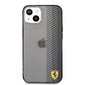 FEHCP13MUYEK Ferrari Gradient Transparent Hard Case, skirtas iPhone 13, juodas kaina ir informacija | Telefono dėklai | pigu.lt