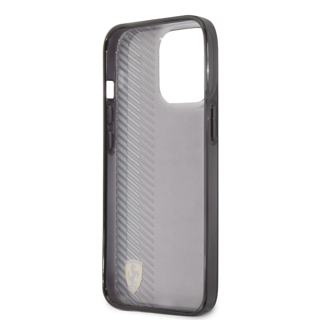 FEHCP13XUYEK Ferrari Gradient Transparent Hard Case, skirtas iPhone 13 Pro Max, juodas цена и информация | Telefono dėklai | pigu.lt