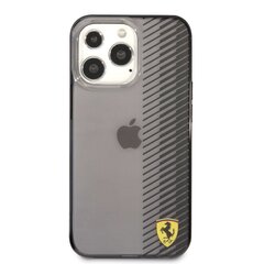 FEHCP13XUYEK Ferrari Gradient Transparent Hard Case, skirtas iPhone 13 Pro Max, juodas kaina ir informacija | Telefono dėklai | pigu.lt