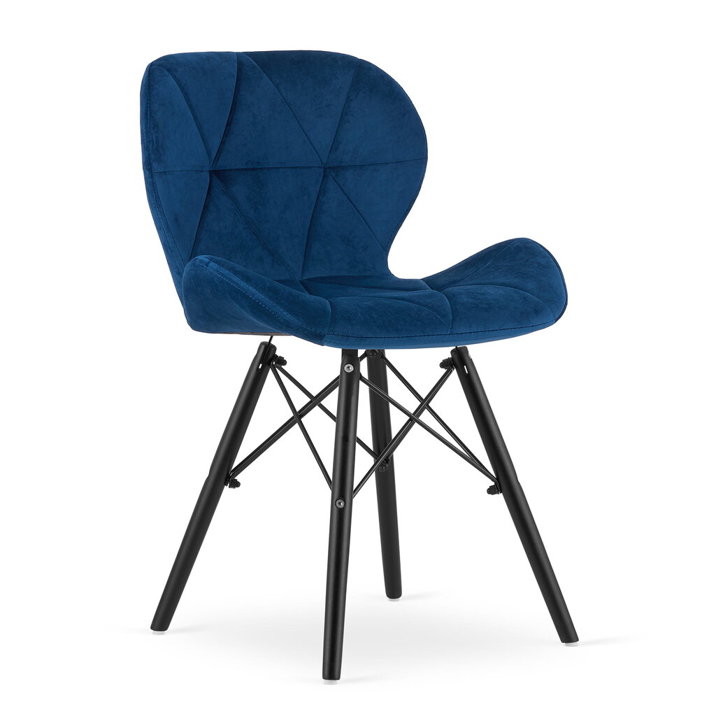 4-ių valgomojo kėdžių komplektas Lago, mėlynas kaina ir informacija | Virtuvės ir valgomojo kėdės | pigu.lt