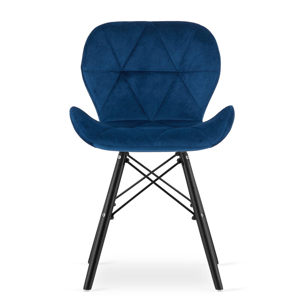 4-ių valgomojo kėdžių komplektas Lago, mėlynas kaina ir informacija | Virtuvės ir valgomojo kėdės | pigu.lt