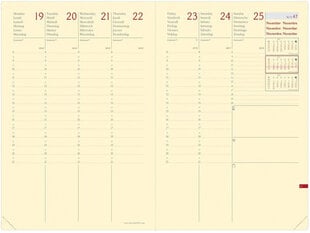 PLANAVIMO KALENDORIUS QUOVADIS MINISTER PRESTIGE 2022 SAVAITINIS, 16X24CM (A5+), SILK, juodas цена и информация | Календари, ежедневники | pigu.lt