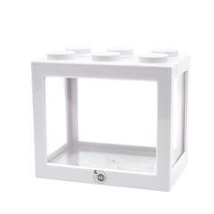 KIKA akvariumas kaladėlė White 16x10.5x14cm kaina ir informacija | Akvariumai ir jų įranga | pigu.lt