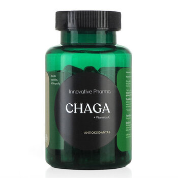 Maisto papildas Innovative Pharma Chaga+ Vitaminas C, 60 kapsulių цена и информация | Витамины, пищевые добавки, препараты для хорошего самочувствия | pigu.lt