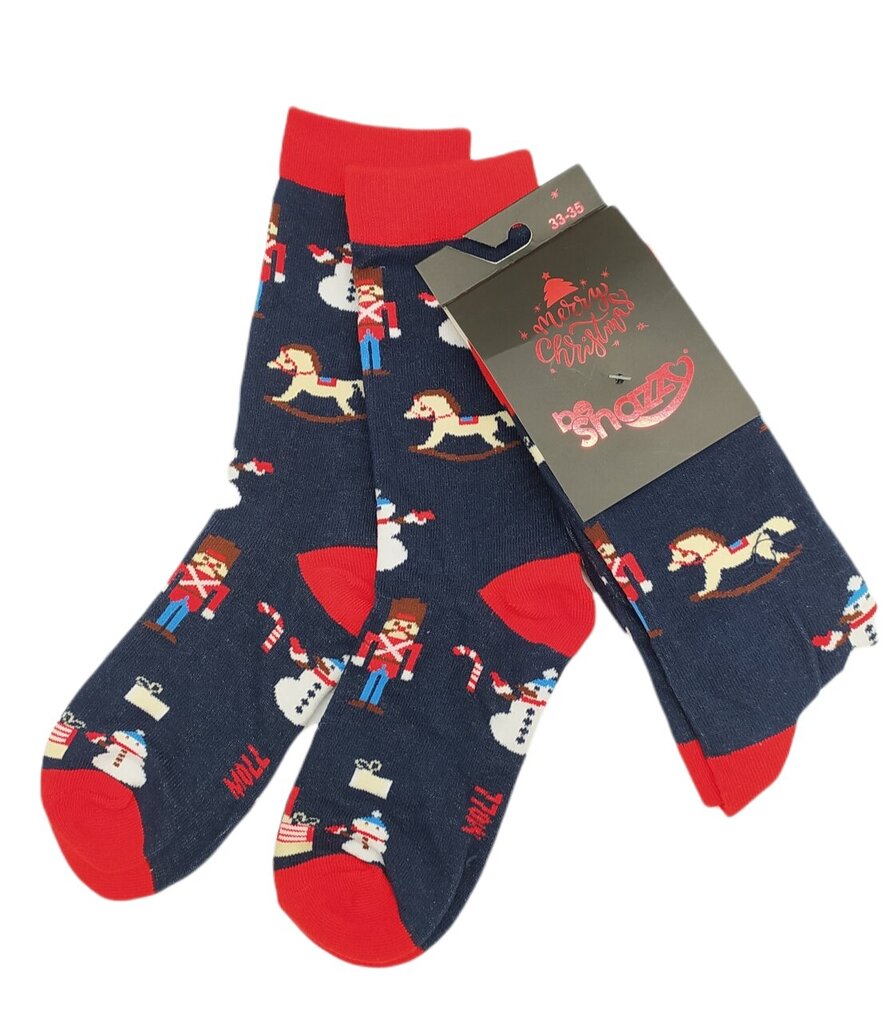 Kalėdinės kojinės visai šeimai be Snazzy SKCH-01, sniego senis kaina ir informacija | Kojinės, pėdkelnės mergaitėms | pigu.lt