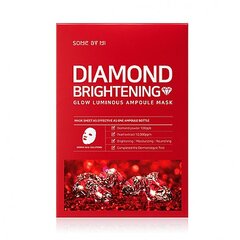 SOME BY MI - Diamond Brightening Glow Luminous Ampoule Mask, 25g - šviečianti veido kaukė цена и информация | Маски для лица, патчи для глаз | pigu.lt