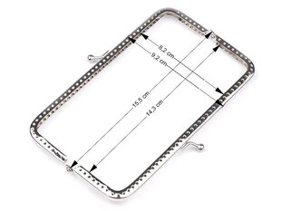Застежка для сумочки, цвета никеля 15,5x9 см цена и информация | Принадлежности для изготовления украшений, бисероплетения | pigu.lt
