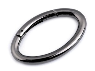 Застежка-кольцо, овал, 29x48 мм черное цена и информация | Принадлежности для изготовления украшений, бисероплетения | pigu.lt