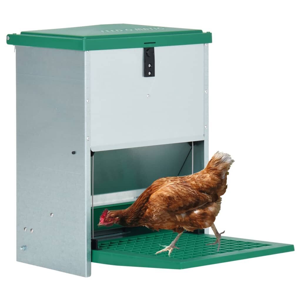 Feedomatic automatinė naminių paukščių šerykla su pamina, 12kg цена и информация | Dubenėliai, dėžės maistui | pigu.lt