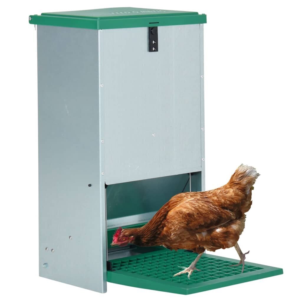Feedomatic automatinė naminių paukščių šerykla su pamina, 20kg цена и информация | Dubenėliai, dėžės maistui | pigu.lt