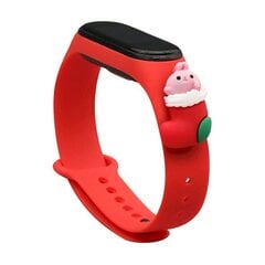 Ремешок Fusion Xmas Sock для часов Xiaomi Mi Band 3 / 4, красный цена и информация | Аксессуары для смарт-часов и браслетов | pigu.lt