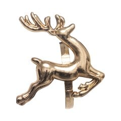 Золотое металлическое кольцо для салфеток Christmas Deer цена и информация | Скатерти, салфетки | pigu.lt