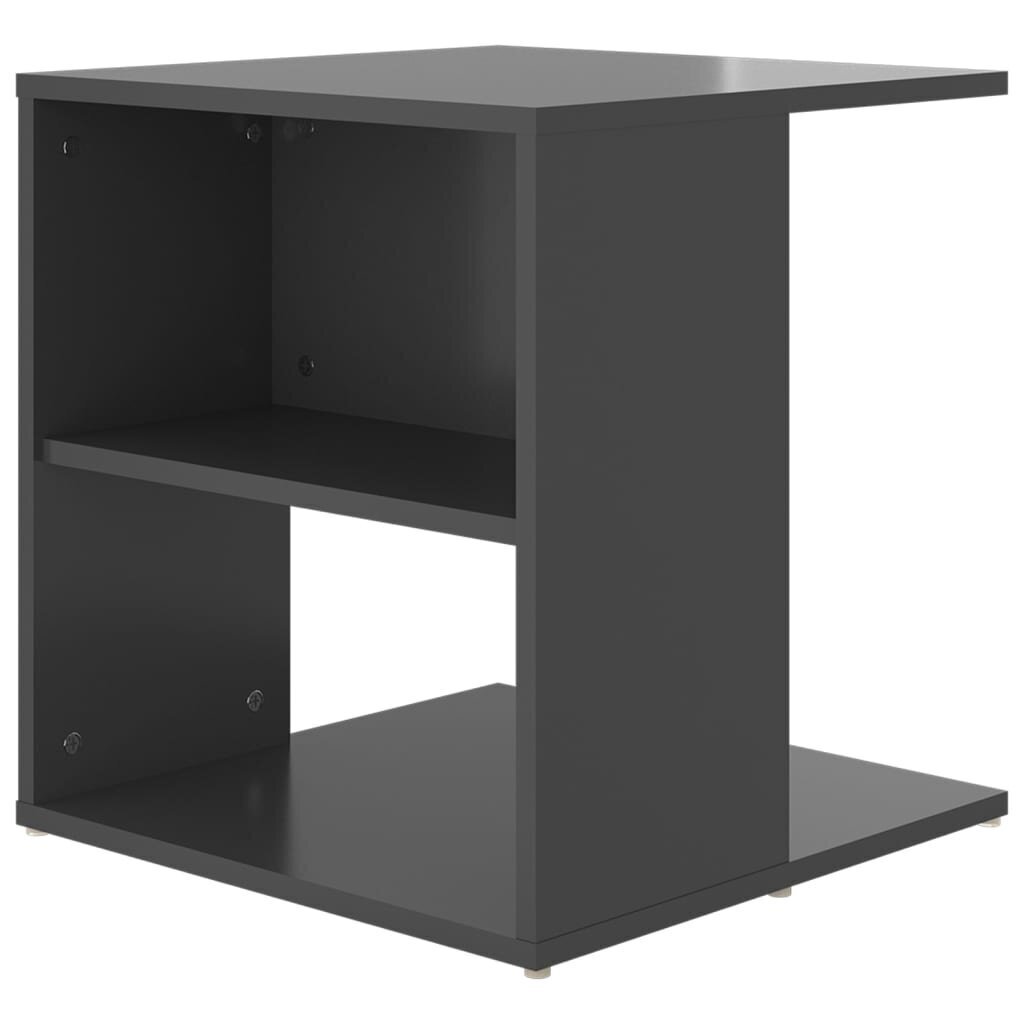 Šoninis staliukas, 45x45x48 cm, pilkas kaina ir informacija | Kavos staliukai | pigu.lt