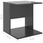 Šoninis staliukas, 45x45x48 cm, pilkas цена и информация | Kavos staliukai | pigu.lt