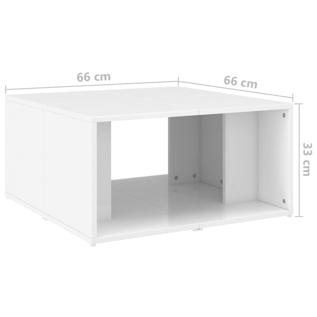 Kavos staliukai, 33x33x33 cm, 4 vnt, balti цена и информация | Kavos staliukai | pigu.lt
