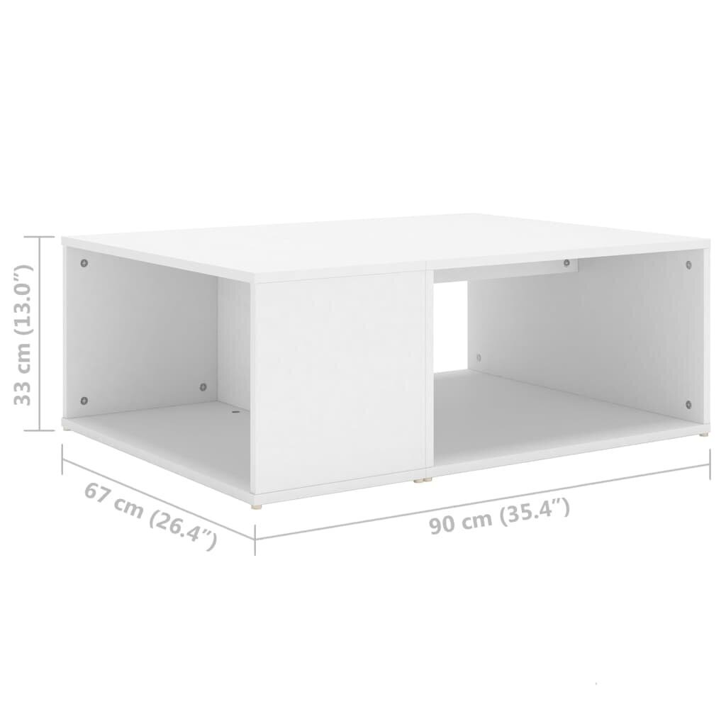 Kavos staliukas, 90x67x33 cm, baltas kaina ir informacija | Kavos staliukai | pigu.lt