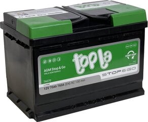 Аккумулятор Topla AGM Stop&Go TAG70 7Ач 760A цена и информация | Akumuliatoriai | pigu.lt