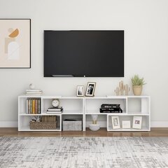 Televizoriaus spintelė, 149x30x52 cm, balta kaina ir informacija | TV staliukai | pigu.lt