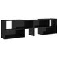 Televizoriaus spintelė, 149x30x52 cm, juoda цена и информация | TV staliukai | pigu.lt