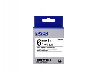 Epson Label Cartridge LK-2WBN Standard glue Black on White 6mm (9m) • Ideal for everyday use
• Range of widths from 6mm to 36mm*1
• Red, blue or black text on a white background
• Epson labels are designed to last
• Durable labels resist water and withstand hot and cold conditions
• Great-value 9-metre label tapes цена и информация | Картриджи для струйных принтеров | pigu.lt