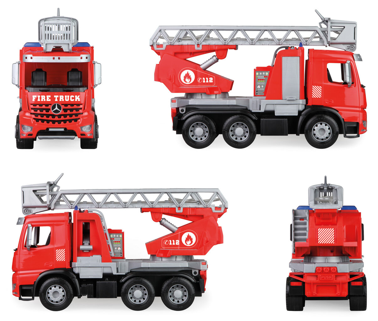 Ugniagesių mašina Lena Worxx Mercedes Arocs Fire bridge 48 cm kaina ir informacija | Žaislai berniukams | pigu.lt