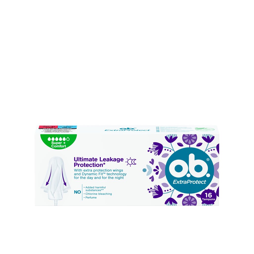 Tamponai O.B. ProComfort Extra Protect Super Plus 16 vnt. цена и информация | Tamponai, higieniniai paketai, įklotai | pigu.lt