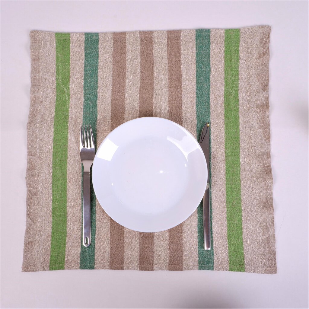 Lininės stalo servetėlės, 4 vnt. kaina ir informacija | Staltiesės, servetėlės | pigu.lt