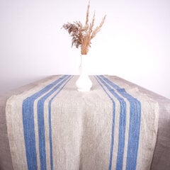 Lininis stalo takelis, French Blue 40x200 cm. kaina ir informacija | Staltiesės, servetėlės | pigu.lt