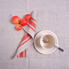 Lininės stalo servetėlės Red Stripes 4 vnt, 40x40 cm. цена и информация | Скатерти, салфетки | pigu.lt