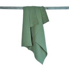 Lininis rankšluostis, 135x90 cm, žalios spalvos цена и информация | Полотенца | pigu.lt