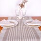 Lininis stalo takelis, kakavos spalvos dryželiais, 40x150 cm. цена и информация | Staltiesės, servetėlės | pigu.lt