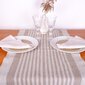 Lininis stalo takelis, kakavos spalvos dryželiais, 40x200 cm. kaina ir informacija | Staltiesės, servetėlės | pigu.lt