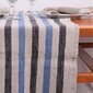 Lininis stalo takelis, juodomis ir mėlynomis juostomis,40x150 cm. kaina ir informacija | Staltiesės, servetėlės | pigu.lt