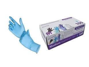 Перчатки нитриловые одноразовые TopGlove Screen Touch Nitrile Blue, 100шт. цена и информация | Pirštinės darbui sode M/25cm | pigu.lt