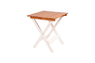 Складной садовый стол "Пикник" Белый / Коричневый, Folkland Home цена и информация | Садовые столы, столики | pigu.lt