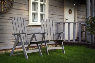 Стул садовый раскладной "Канада" Графитовый, Folkland Home цена и информация |  Садовые стулья, кресла, пуфы | pigu.lt