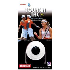 Overgrip Tourna Tac XL, 3 vnt, Baltas kaina ir informacija | Lauko teniso prekės | pigu.lt