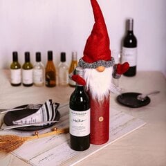 Украшение бутылки Дед Мороз, красная цена и информация | Рождественские украшения | pigu.lt