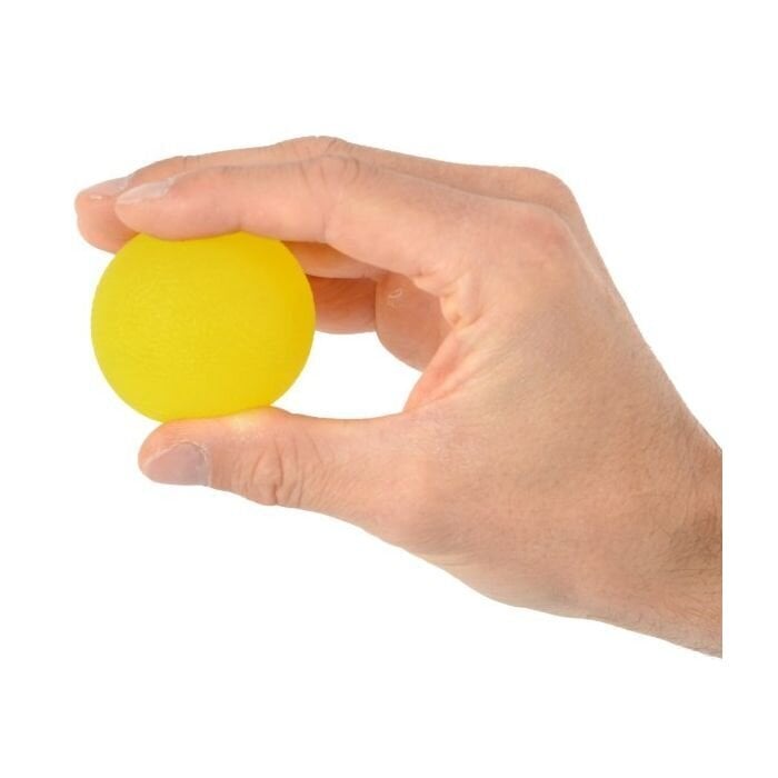 Mankštos kamuoliukas Moves Squeeze Ball 50 mm geltonas kaina ir informacija | Espanderiai | pigu.lt