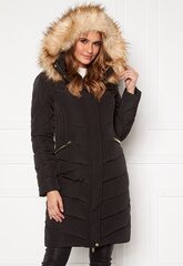 Moteriškas paltas Happy Holly RACHEL, juodas 40/42 kaina ir informacija | Paltai moterims | pigu.lt