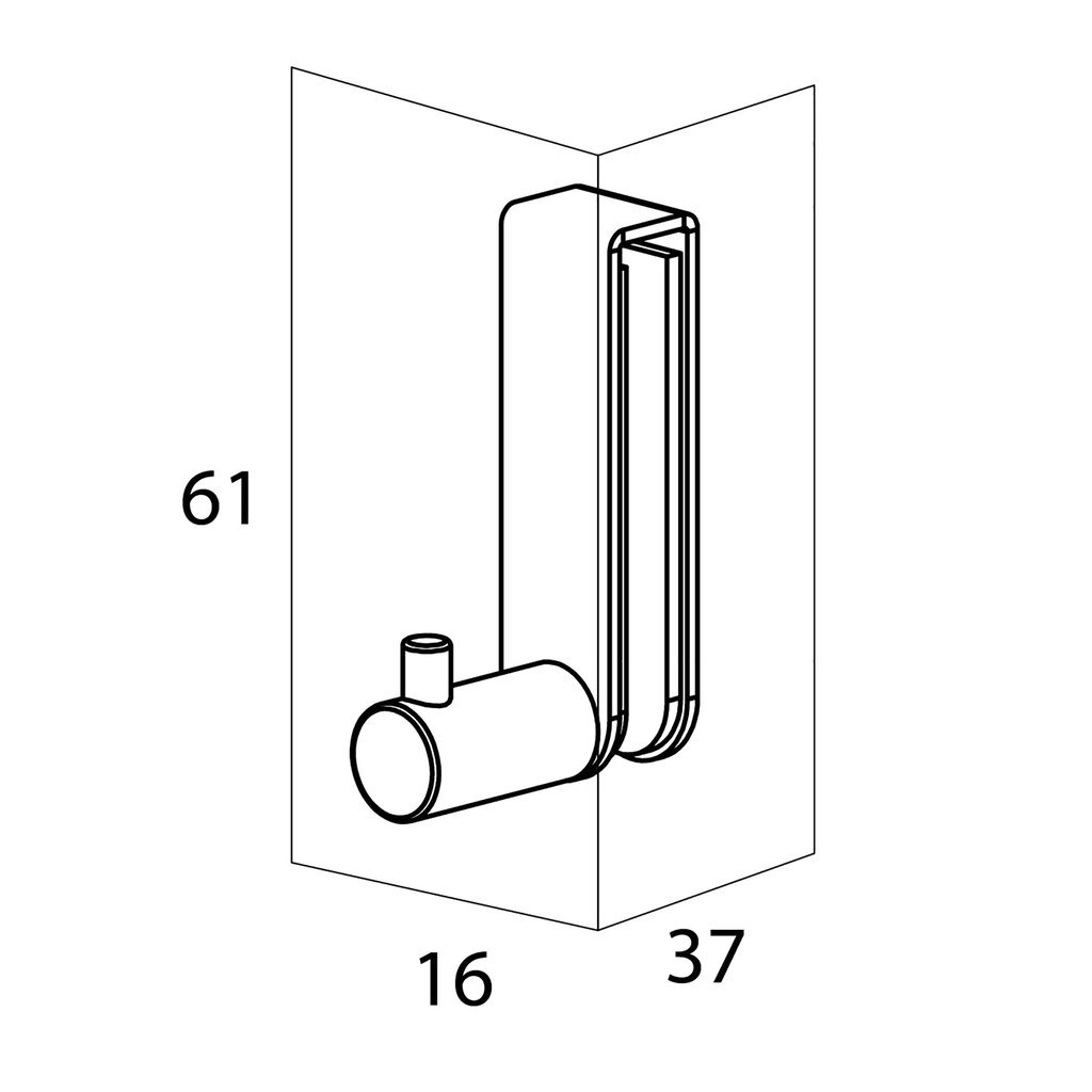 Tiger RHINO dušo kabliukas 6-8 mm kaina ir informacija | Vonios kambario aksesuarai | pigu.lt