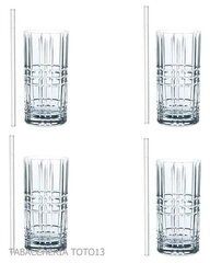 Nachtmann stiklinės su šiaudeliais 4 vnt kaina ir informacija | Taurės, puodeliai, ąsočiai | pigu.lt