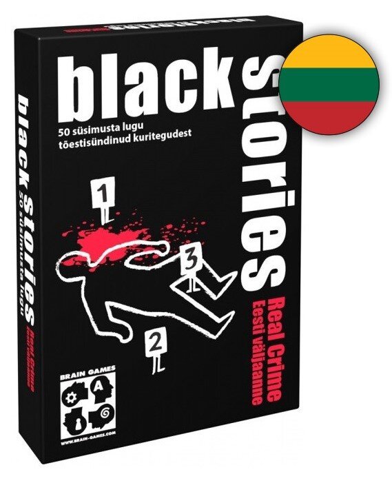 Stalo žaidimas Brain Games Black Stories Real Crime. Tikri nusikaltimai!, LT kaina ir informacija | Stalo žaidimai, galvosūkiai | pigu.lt